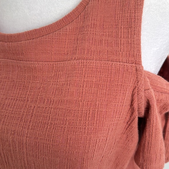 Madewell Skylark Patterned Cold Shoulder With Tie Sleeves Size XS - Picture 6 of 6